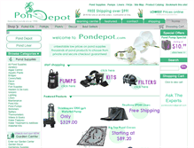 Tablet Screenshot of pondepot.com